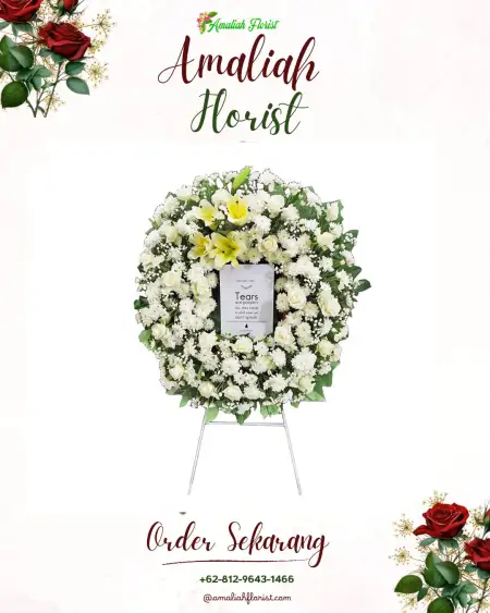 Krans Bunga Duka Menanggal